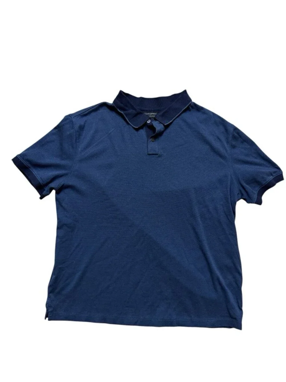 Banana Republic Polo Shirt Men’s Large Blue Luxe Touch Performance